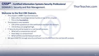 Certified Information Systems Security Professional - Domain 1
