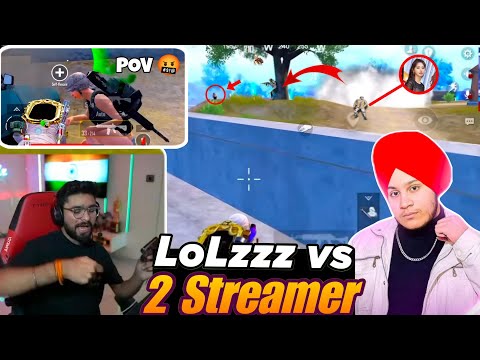 LoLzzz vs 2 Streamer Last zone Instance Fight 🔥 || LoLzz gaming vs Streamer