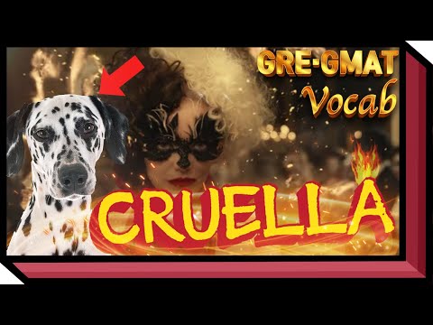 Learn the GRE GMAT Words with a new Disney's upcoming movie Cruella!