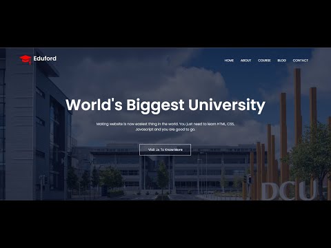 Education website responsive template [ HTML / CSS  / JavaScript ] with source code