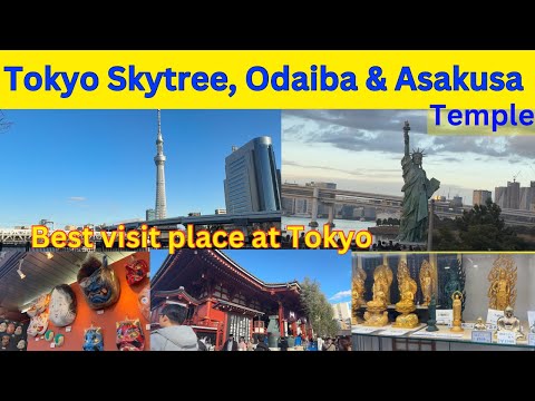 Tokyo Skytree,Odiba & Asakusa Temple and MoNo train views ||  most popular visit place in Japan