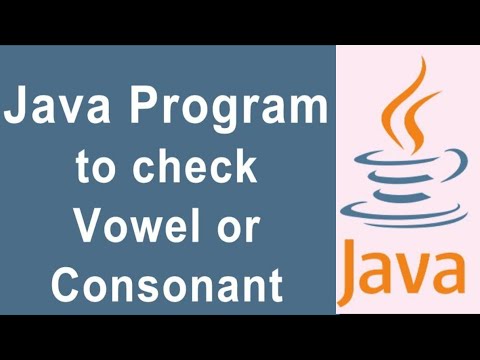 Program to check Vowel or Consonant | Vowel or consonant using user input | Java Programming