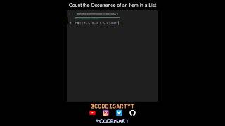 Count the Occurrence of an Item in a List in Python | Python Examples | Python Coding Tutorial