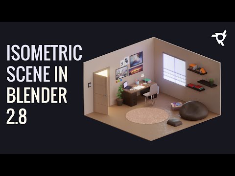 How to make an Isometric Scene in Blender 2.8