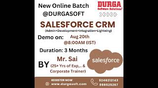 💼 New Online Batch – Salesforce CRM @ DURGASOFT