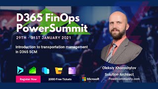 Introduction to transportation management in D365 SCM - FinOps 2021