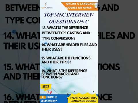 Top C Interview Questions part-4 | XpertChamps Insights #skillstruct