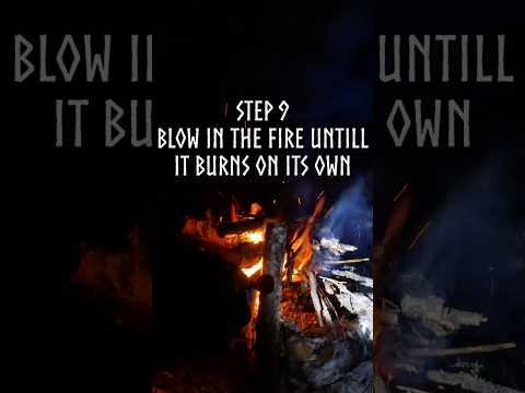 HOW TO START A FIRE in WINTER #survival #snowcamp #bushcraft #campping #campfire