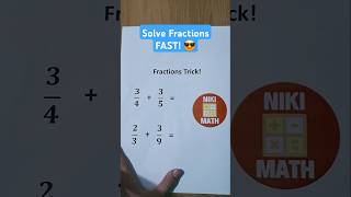 Easy Math Tricks Never Taught in School 😊 #math #mathtricks #fractions