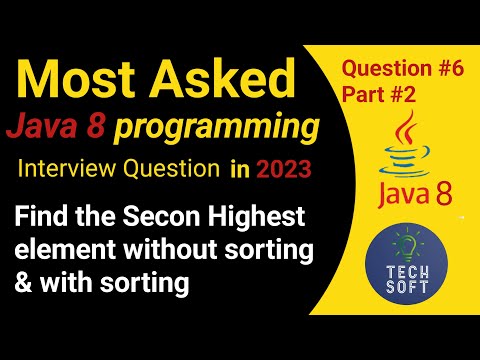 Find second highest number | Find Second Largest Number in an Array in Java 8 (Hindi) Part :#2