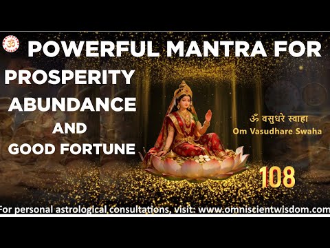 🕉️ Om Vasudhare Swaha Mantra Chant | Attract Wealth, Prosperity & Abundance