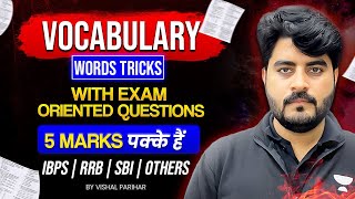 RRB, IBPS, SBI | Bank Exams English | Vocabulary Word Tricks with EXAM QUESTIONS | By Vishal Parihar