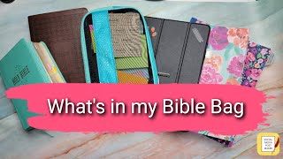 What's in my Bible Study on the go bag!