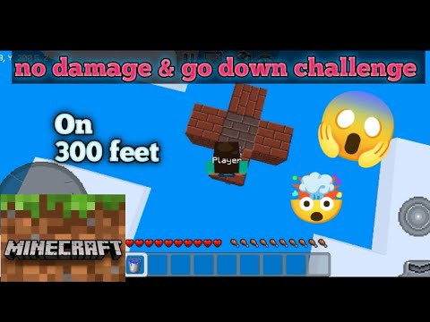 Minecraft challenge no damage go down 😱 || @TechnoGamerzOfficial challenge #minecraft