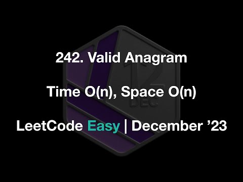 LeetCode Easy 242. Valid Anagram - Time O(n), Space O(n) - Swift