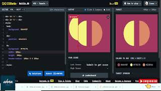 Learn css by practicing | css battle challenge #31 equals