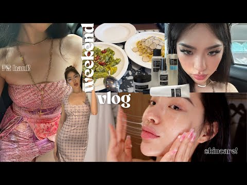 Weekend VLOG | Skincare (ft. coxir), PR fashion haul, food, shopping!