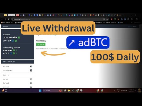 AdBTC live withdrawal and payment proof | AdBtc Earn Money 2024