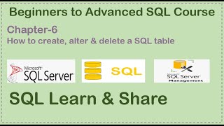 Chapter Six | How to Create, Alter & Delete a SQL Table