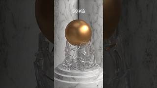 1 KG vs 100 KG Sphere 3D Rigid Simulation #3d #shorts #blender