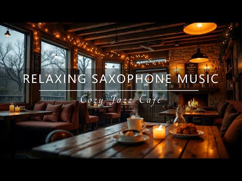 Relaxing Saxophone Music in a Cozy Cafe | Background Jazz for Study, Focus & Sleep