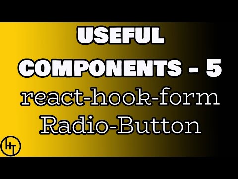 Part 5 - react-hook-form - Radio button