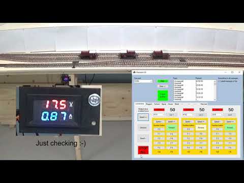 Multipel drive 3 locomotives, test 1