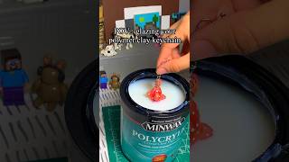 Polymer clay fish keychain | glazing polymer clay