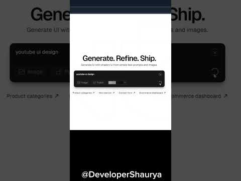 Generate Ui components with code #coding #webdesign