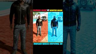 Normal Mode Vs Winter Mode🥶 in Indian bikes  driving 3D new update 🤯| #gaming #gta #ibd3d #shorts