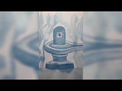How to make a shiblinga painting by nilkantha flowers 🎨 🌹🌺🌺🌺.art tutorial