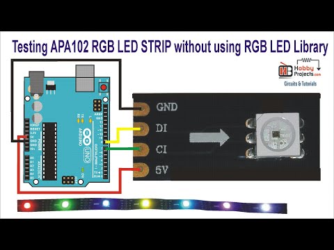 Testing APA102 RGB LED STRIP without using RGB LED Library