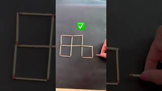 Mind games | move 3 sticks to make 4 squares