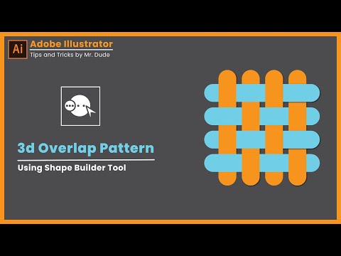 3D Overlapping Pattern | Shape Builder Tool in Adobe Illustrator Tutorial | Mr Dude
