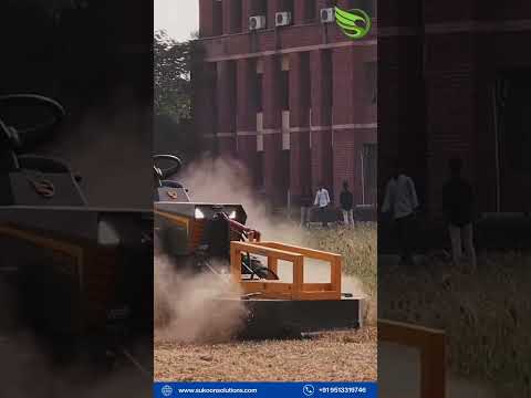 Electric tractor with single blade lawn mower  #tractor #farmequipment