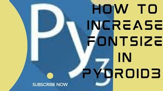 How to increase the font size in Pydroid 3 #python #pydroid3