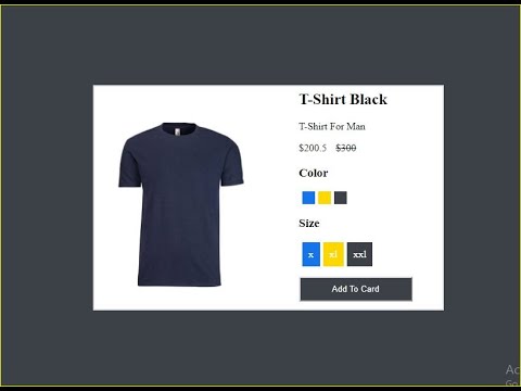 Basic Card Shopping UI Design