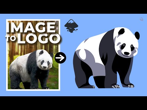 inkscape tutorial : Panda illustration / Logo design