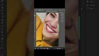 How to Whiten Teeth Naturally in Photoshop 2021 #1minutetutorial | Pawan Sharma |#shorts