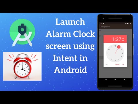 How to Launch Alarm Clock Screen Using Intent in Android Programmatically