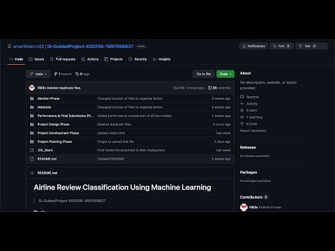 Creation & Model functioning of Airline Review Classification Using Machine Learning