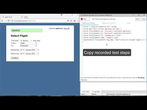 Write first Selenium Test with TestWise Recorder and IDE