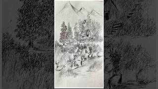 How to Draw a Peaceful Cabin in the Mountains