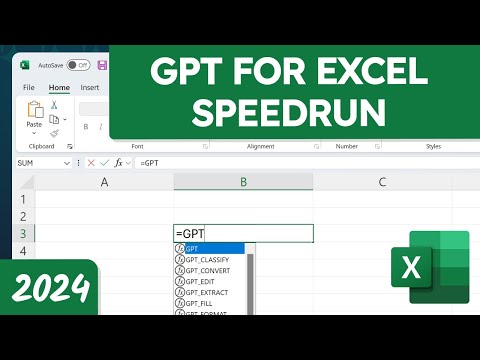 GPT for Excel functions speedrun!