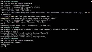 Working With Python's namedtuple()