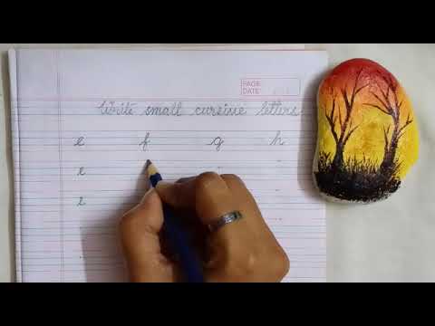 Easiest way of writing small cursive letters.PART-2
