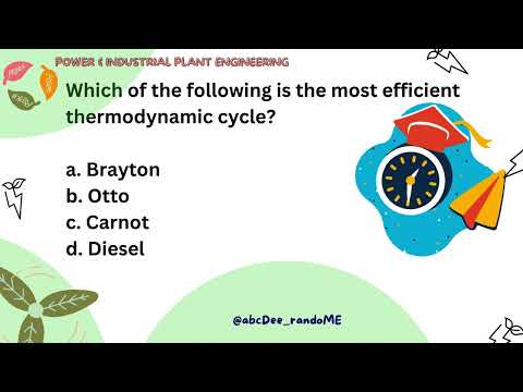 Q2 Power & Industrial Plant Engineering: Most efficient thermodynamic cycle...