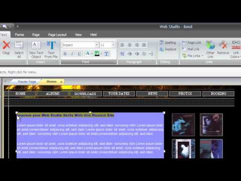 WebstudioTV: Text Tab - Paragraph Group