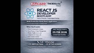 React JS Developer Bootcamp 2026 | Industry-Oriented Training | EduCADD THINKWorks