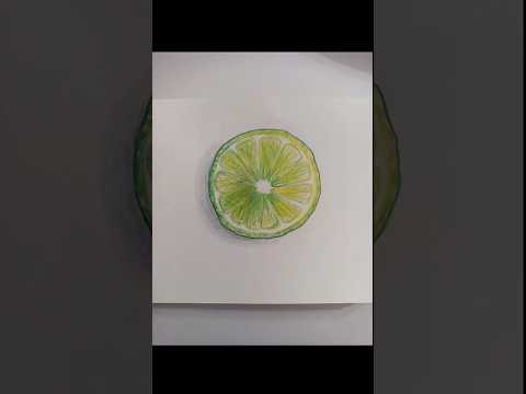 Sadece 3 renk ile misket limonu çiziyorum 🍋‍🟩 #art #drawing #painting #easyart #shorts #sketch #lime